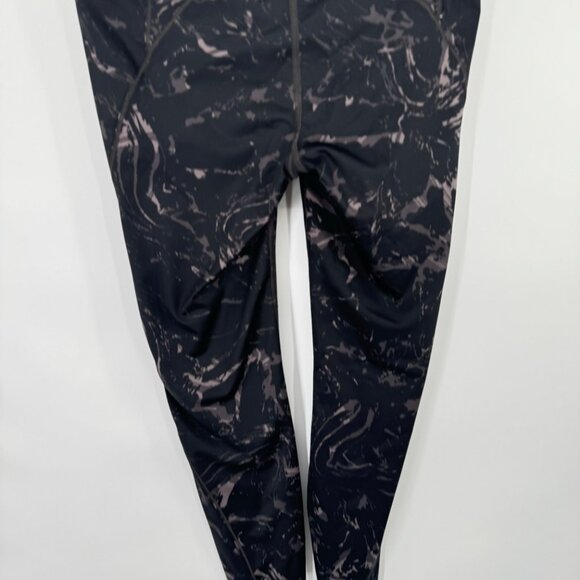 Athleta Black Marble Print Leggings M - Picture 9 of 14